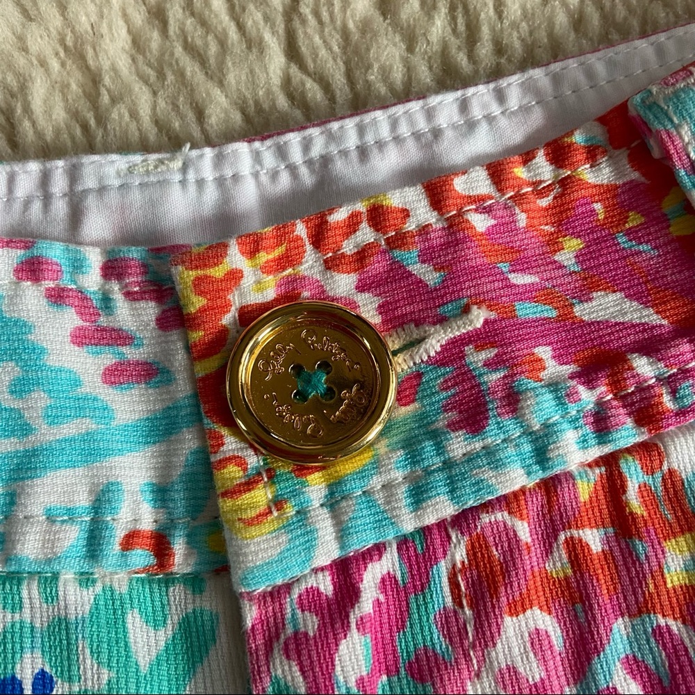 Lilly Pulitzer Callahan Coral Shorts size 0 - Picture 2 of 5